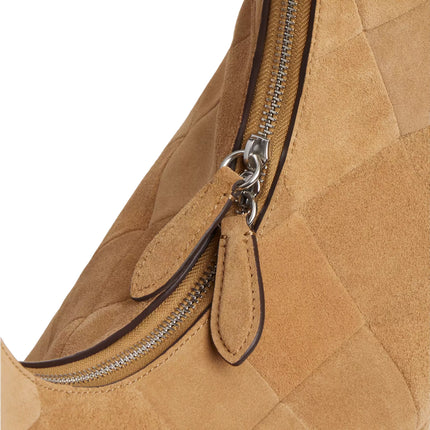 Coach Women's Alter/Ego Large Crescent Shoulder Bag In Upcrafted Suede upcrafted™ Leather/Sand Suede