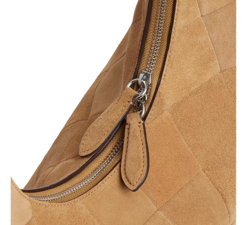 Coach Women's Alter/Ego Large Crescent Shoulder Bag In Upcrafted Suede upcrafted™ Leather/Sand Suede