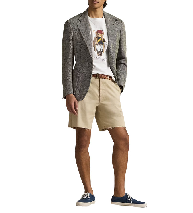 Polo Ralph Lauren Men's Classic Fit Polo Bear Jersey T-Shirt White Society Bear