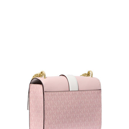 Michael Kors Women's Greenwich Small Color-Block Signature Logo Crossbody Bag Powder Blush Multi