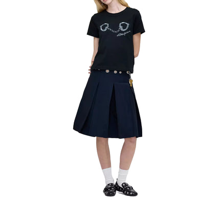 Marc Jacobs Women's Heart Handcuff Slim Tee Black