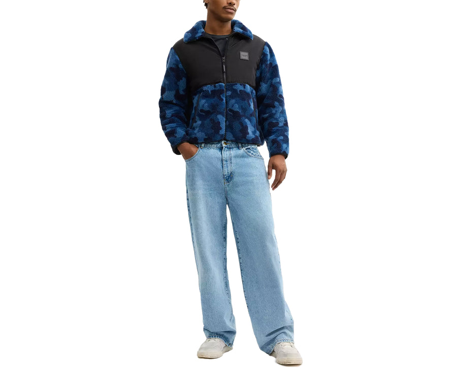 Coach Men's Sherpa Jacket Blue Camo