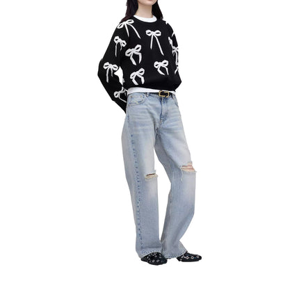 Marc Jacobs Women's Bow Jacquard Sweater Black