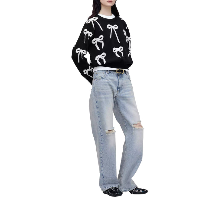 Marc Jacobs Women's Bow Jacquard Sweater Black