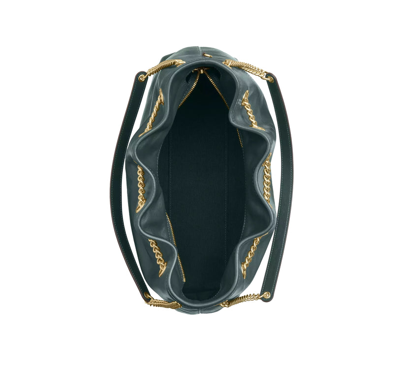 Coach Women's Evelyn Shoulder Bag Gold/Dark Teal