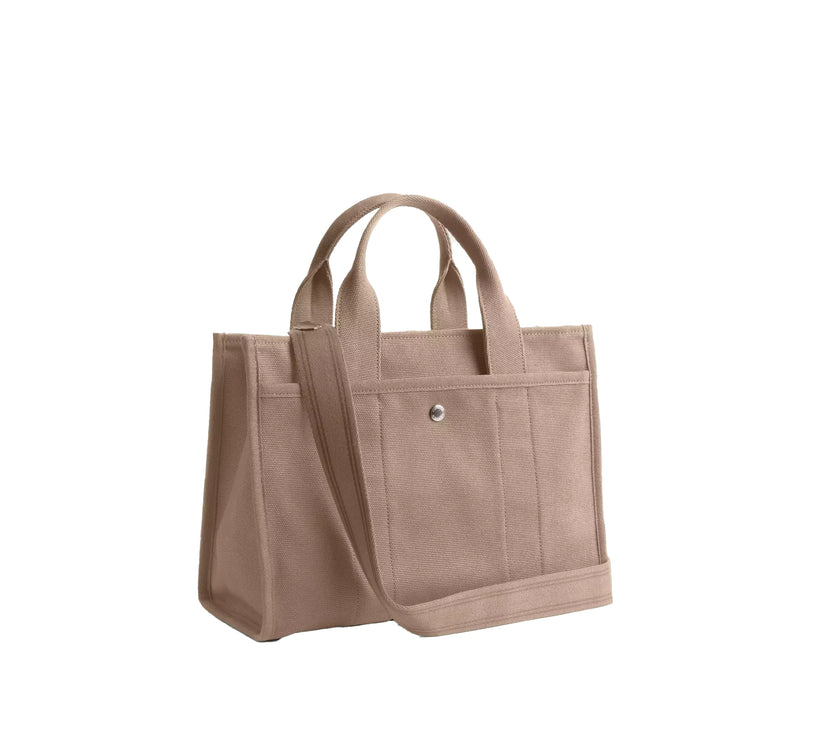 Coach Women's Cargo Tote Bag Silver/Dark Natural