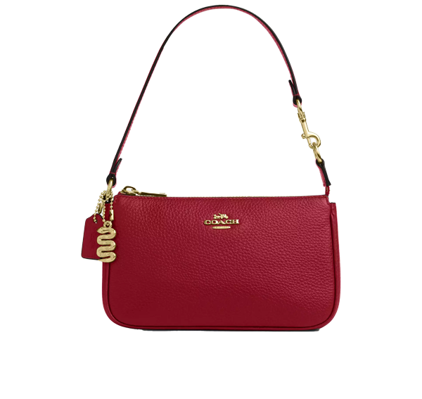 Coach Women's New Year Nolita 19 With Snake Charm Gold/Ruby