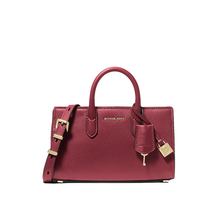 Michael Kors Women's Scarlett Extra-Small Leather Crossbody Bag Deep Red