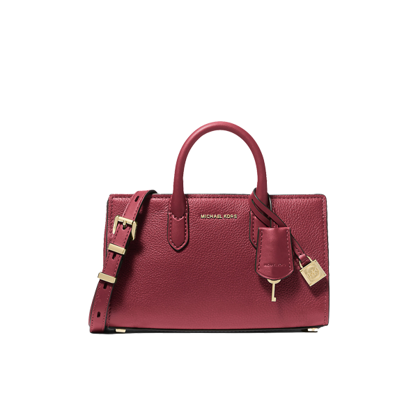 Michael Kors Women's Scarlett Extra-Small Leather Crossbody Bag Deep Red