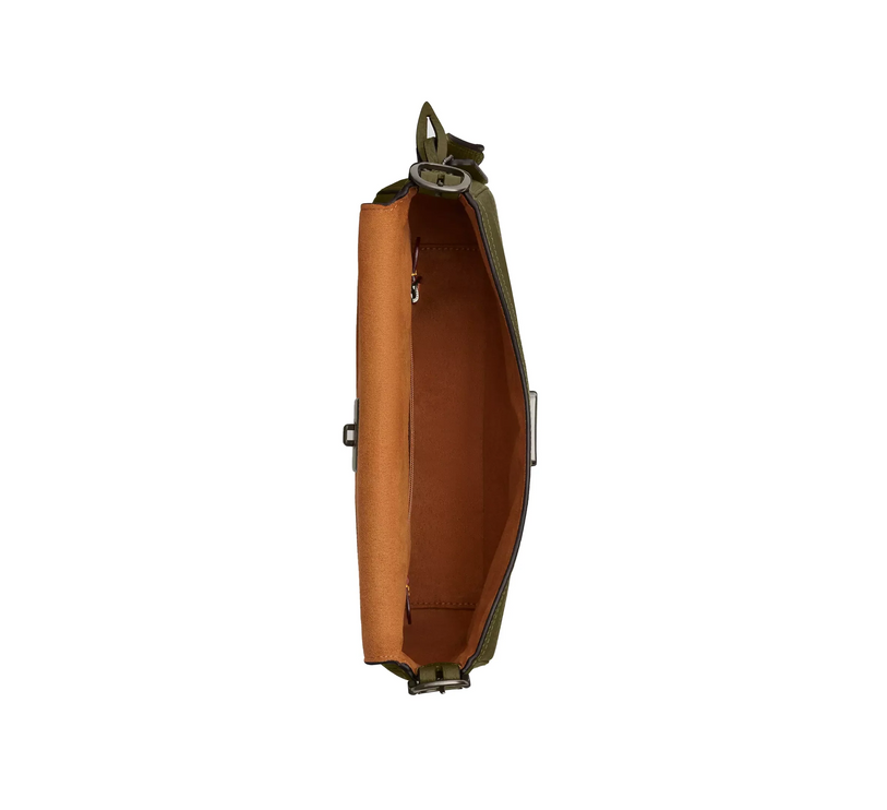 Coach Women's Etta Small Flap Shoulder Bag Gunmetal/Olive