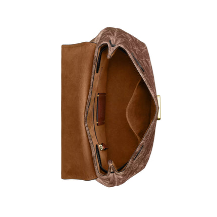 Coach Women's Emory Top Handle Bag In Signature Chenille Gold/Light Khaki/Vintage Brown