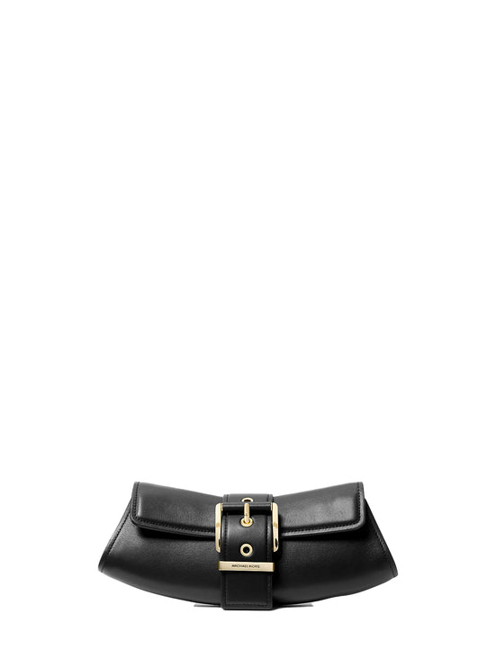 Michael Kors Women's Colby Small Leather Convertible Clutch Black