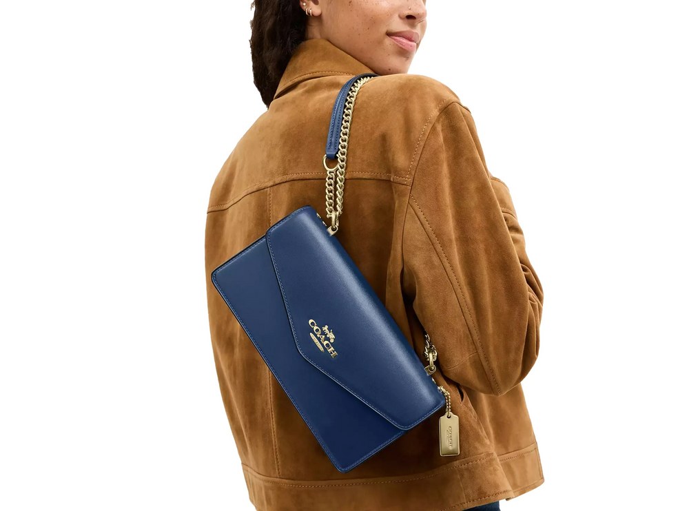 Coach Women's Klare Envelope Crossbody Bag Gold/Deep Blue