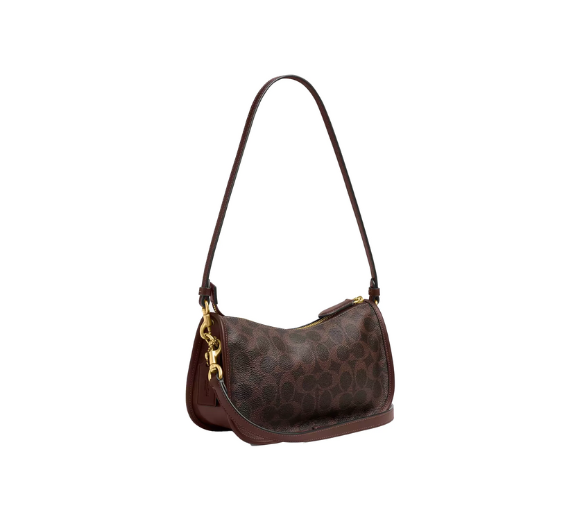 Coach Women's Waverly Bag In Signature Canvas Brass/Maple