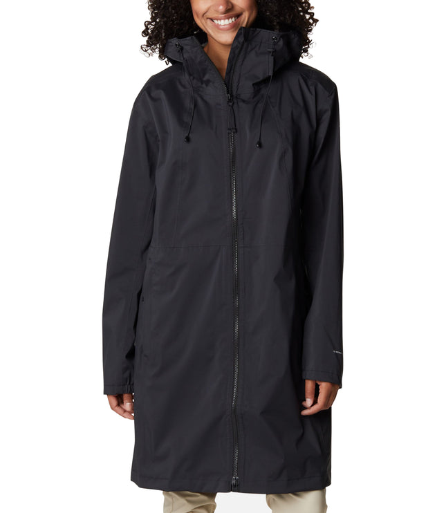 Columbia Women's Weekend Adventure Long Rain Shell Black