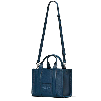 Marc Jacobs Women's The Leather Small Tote Bag Blue Sea