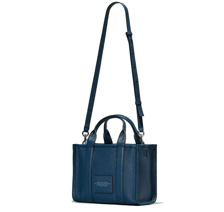 Marc Jacobs Women's The Leather Small Tote Bag Blue Sea