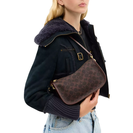 Coach Women's Waverly Bag In Signature Canvas Brass/Maple