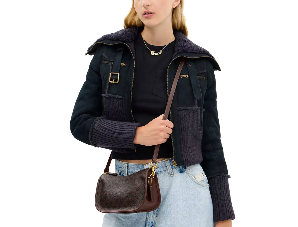Coach Women's Waverly Bag In Signature Canvas Brass/Maple