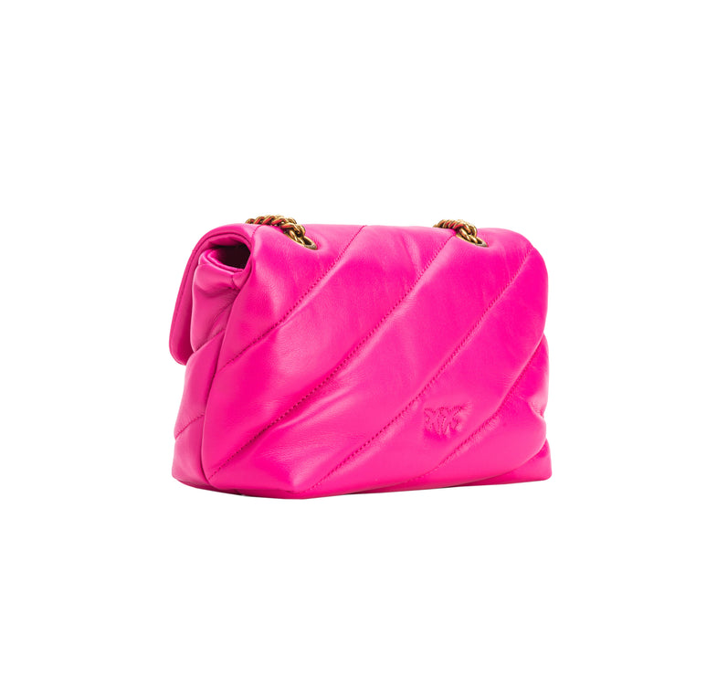 Pinko Women's Mini Love Bag Puff Maxi Quilt Pink