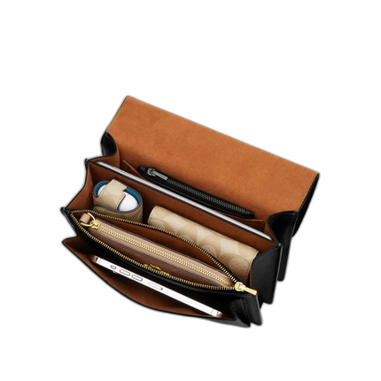 Coach Women's Klare Crossbody Bag In Blocked Signature Canvas Gold/Sand/Tan