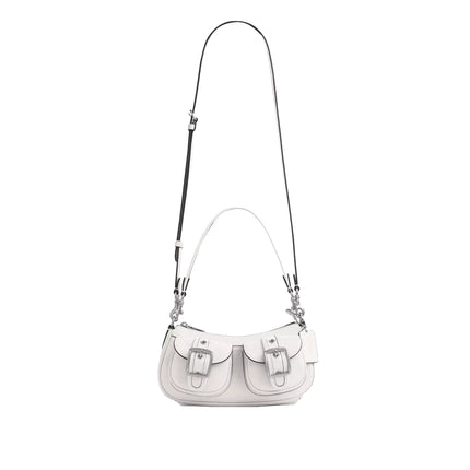 Coach Women's Ashton Bag Glazed Leather White/Silver