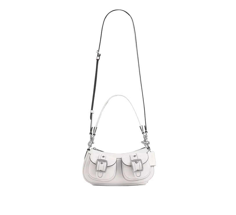 Coach Women's Ashton Bag Glazed Leather White/Silver