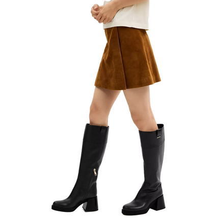 Coach Women's Block Heel Tall Boot Black