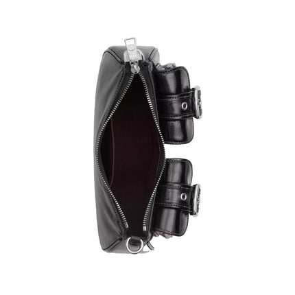 Coach Women's Ashton Bag Glazed Leather Black/Silver