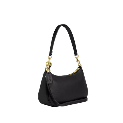 Coach Women's Teri Shoulder Bag With Beaded Coach Graphic Gold/Black