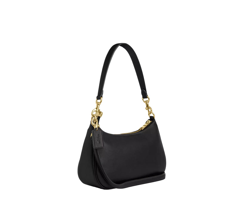 Coach Women's Teri Shoulder Bag With Beaded Coach Graphic Gold/Black