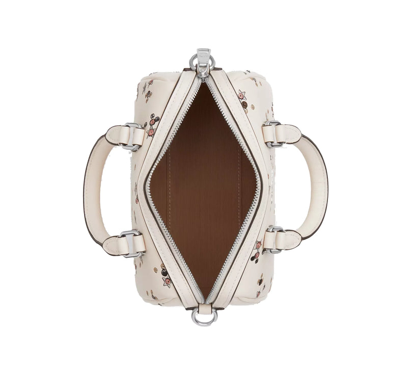 Coach Women's Mini Rowan Crossbody Bag With Star Print White/Silver