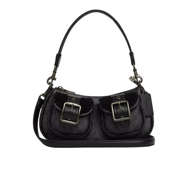 Coach Women's Ashton Bag In Signature Canvas Gunmetal/Charcoal/Black