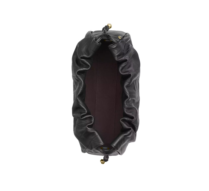Coach Women's Faye Large Shoulder Bag With Quilting Gold/Black