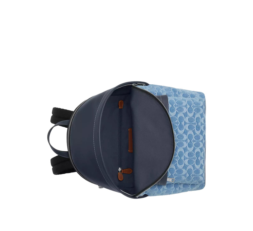 Coach Unisex Taylor Backpack In Signature Denim Silver/Denim
