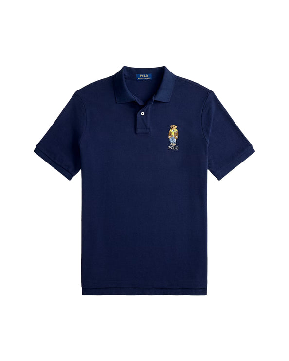 Polo Ralph Lauren Men's Classic Fit Polo Bear Mesh Polo Shirt Newport Navy/Heritage Bear