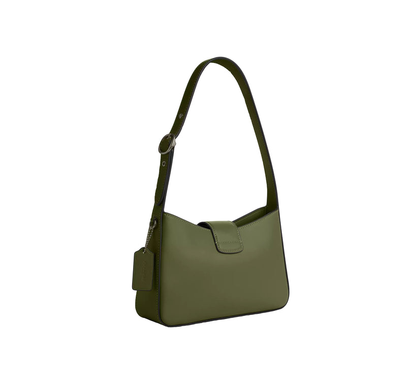 Coach Women's Eliza Shoulder Bag With Leather Covered Closure Gunmetal/Military Green