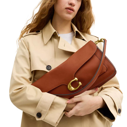 Coach Women's Tabby Shoulder Bag 36 Brass/Amber Brown