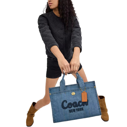 Coach Women's Cargo Tote Bag Brass/Indigo