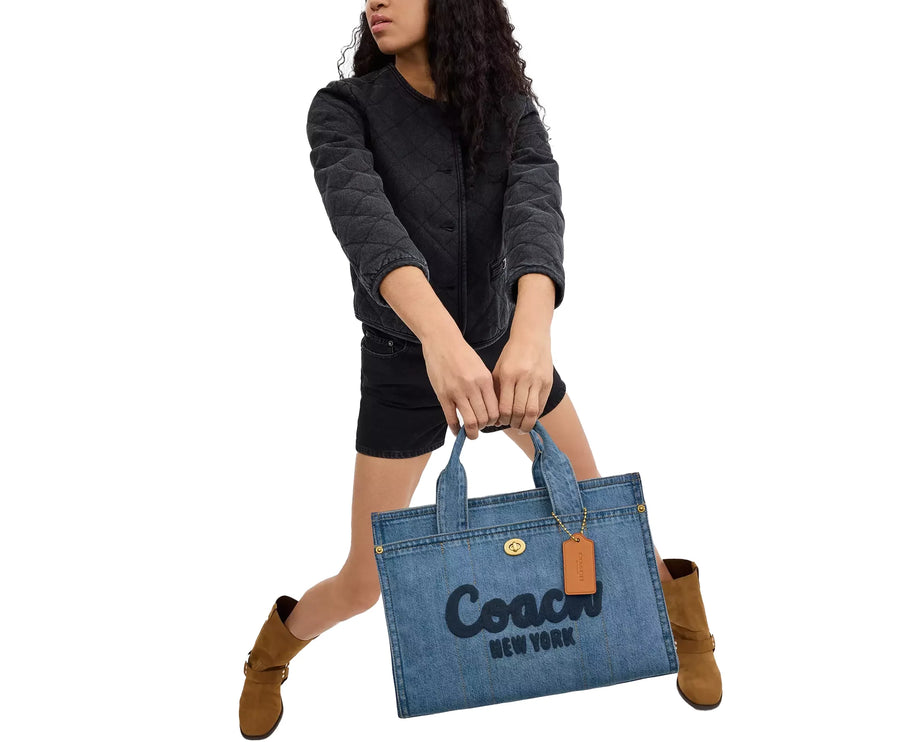 Coach Women's Cargo Tote Bag Brass/Indigo