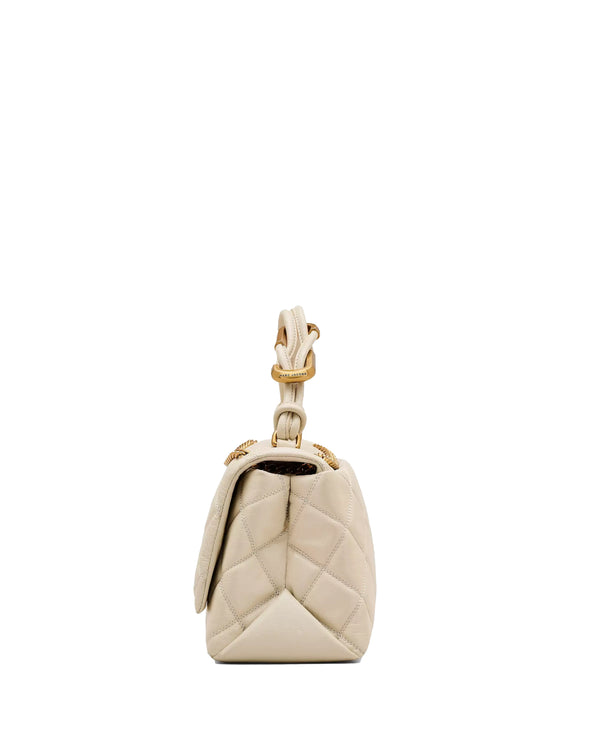 Marc Jacobs Women's The Quilted Dual Convertible Shoulder Bag Cloud White