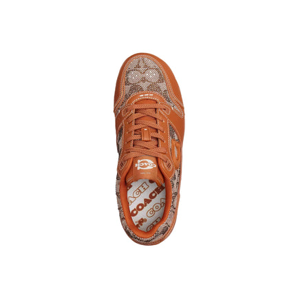 Coach Women's Soho Sneaker In Crystal Signature Jacquard Cocoa/Burnished Amber