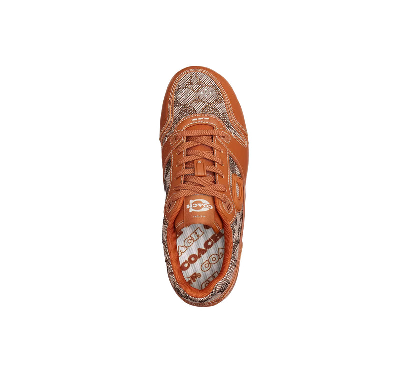 Coach Women's Soho Sneaker In Crystal Signature Jacquard Cocoa/Burnished Amber
