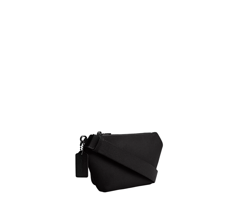 Coach Unisex Belt Bag With Signature Canvas Interior Detail Black