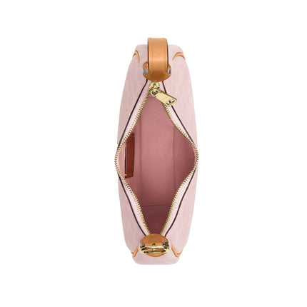 Coach Women's Emily Shoulder Bag In Signature Canvas With Charms Gold/Powder Pink