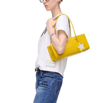 Marc Jacobs Women's The Glam Mirror Satchel Bag Joy Yellow