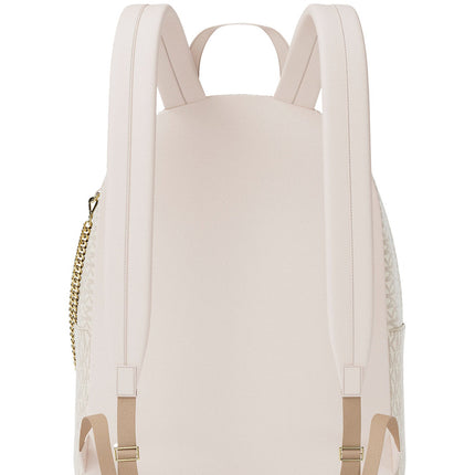 Michael Kors Women's Slater Medium Signature Logo Backpack Light Cream Multi/Gold