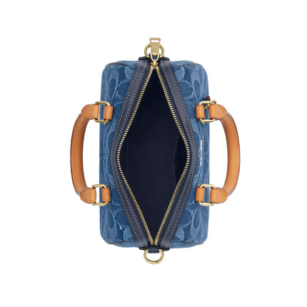 Coach Women's Mini Rowan Crossbody Bag In Signature Denim Gold/Indigo