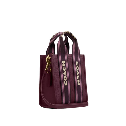 Coach Women's Smith Mini Tote Bag Maroon/Gold