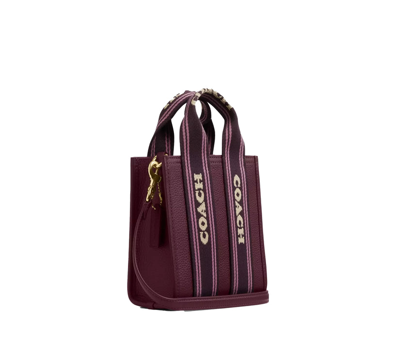 Coach Women's Smith Mini Tote Bag Maroon/Gold